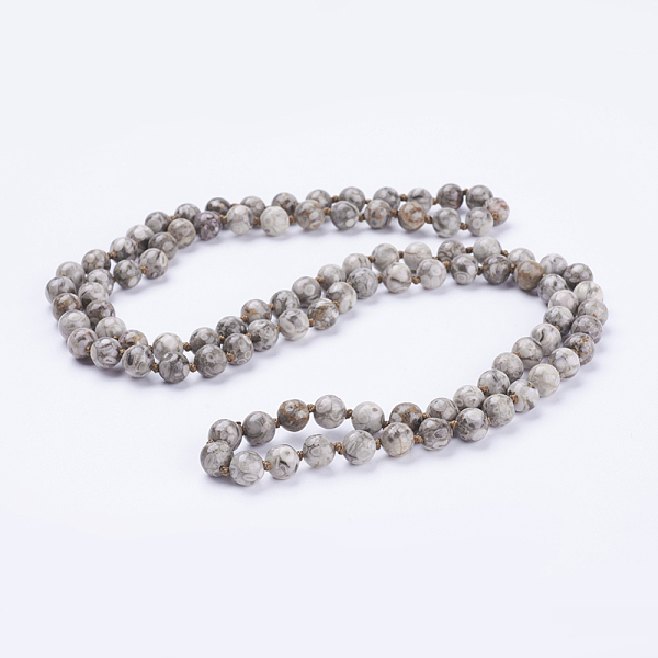 PandaHall Natural Maifanite/Mai Fan Stone Beaded Necklaces, Round, 36 inch(91.44cm) Maifanite
PandaHall Natural Maifanite/Mai Fan Stone Beaded Necklaces, Round, 36 inch(91.44cm) Maifanite