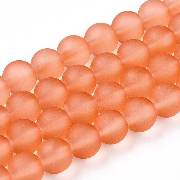 PandaHall Transparent Glass Bead Strands, Frosted, Round, Light Salmon, 8mm, Hole: 1.4mm, about 102~103pcs/strand, 29.92~30.31 inch(76~77cm)...
PandaHall Transparent Glass Bead Strands, Frosted, Round, Light Salmon, 8mm, Hole: 1.4mm, about 102~103pcs/strand, 29.92~30.31 inch(76~77cm)...