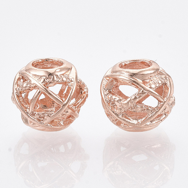 PandaHall Alloy European Beads, Large Hole Beads, Rondelle, Hollow, Rose Gold, 11~12x10mm, Hole: 4.5mm Alloy Rondelle
PandaHall Alloy European Beads, Large Hole Beads, Rondelle, Hollow, Rose Gold, 11~12x10mm, Hole: 4.5mm Alloy Rondelle