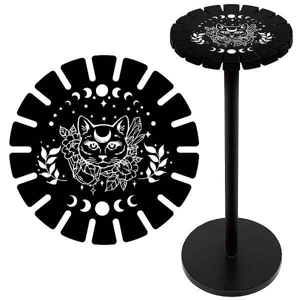 PandaHall Wooden Wheel, Wooden Display Shelf, Black Holder Stand, Rustic Divination Pendulum Storage Rack, Witch Stuff, Cat Shape, 120x10mm...
PandaHall Wooden Wheel, Wooden Display Shelf, Black Holder Stand, Rustic Divination Pendulum Storage Rack, Witch Stuff, Cat Shape, 120x10mm...