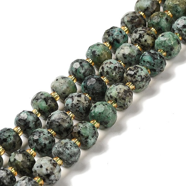 PandaHall Natural African Turquoise(Jasper) Beads Strands, with Seed Beads, Faceted Rondelle, 7~8x5~6mm, Hole: 1mm, about 45~46pcs/strand...
PandaHall Natural African Turquoise(Jasper) Beads Strands, with Seed Beads, Faceted Rondelle, 7~8x5~6mm, Hole: 1mm, about 45~46pcs/strand...