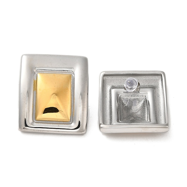 PandaHall Two Tone 304 Stainless Steel Stud Earrings, Rectangle, Golden & Stainless Steel Color, 32.5x27.5mm 304 Stainless Steel Rectangle
PandaHall Two Tone 304 Stainless Steel Stud Earrings, Rectangle, Golden & Stainless Steel Color, 32.5x27.5mm 304 Stainless Steel Rectangle