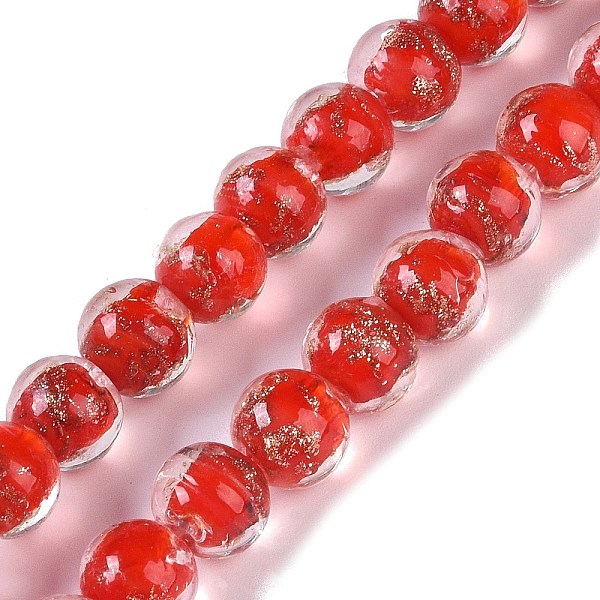 PandaHall Handmade Gold Sand Lampwork Beads, Round, Crimson, 8~8.5x7.5~8mm, Hole: 1.5mm, about 48pcs/strand, 14.02''(35.6cm) Lampwork Round..., Pink
PandaHall Handmade Gold Sand Lampwork Beads, Round, Crimson, 8~8.5x7.5~8mm, Hole: 1.5mm, about 48pcs/strand, 14.02''(35.6cm) Lampwork Round..., Pink