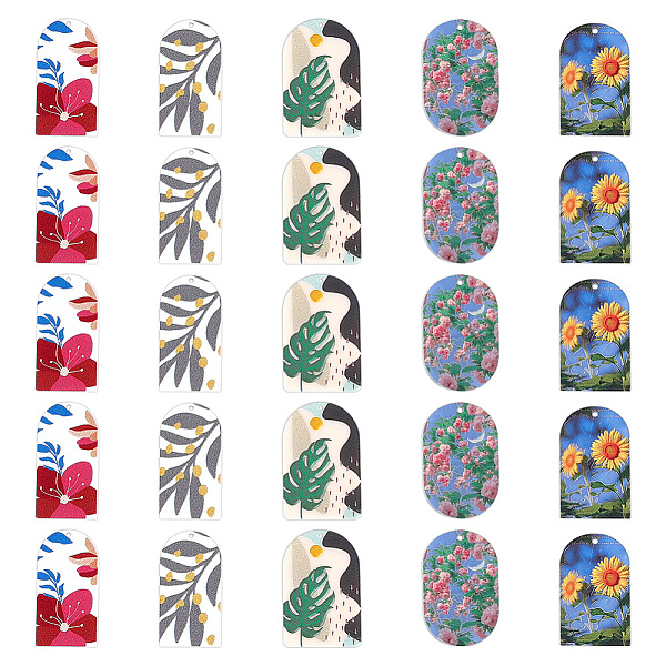 PandaHall ARRICRAFT 25PCS 5Style 3D Printed Opaque Acrylic Pendants, 5pcs/style, Mixed Shapes, 38.5~40x20.5~26x2~2.5mm Acrylic Mixed Shapes
PandaHall ARRICRAFT 25PCS 5Style 3D Printed Opaque Acrylic Pendants, 5pcs/style, Mixed Shapes, 38.5~40x20.5~26x2~2.5mm Acrylic Mixed Shapes