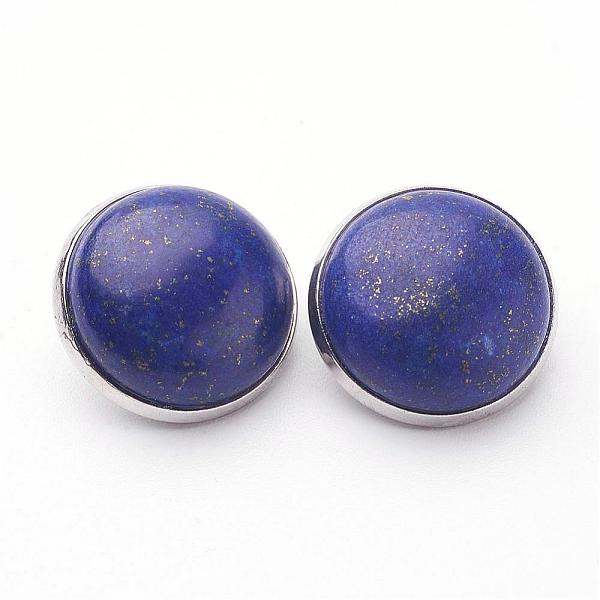 PandaHall Natural Lapis Lazuli Brass Clip-on Earrings, Flat Round, Platinum, 14~15x12~13mm Lapis Lazuli Blue
PandaHall Natural Lapis Lazuli Brass Clip-on Earrings, Flat Round, Platinum, 14~15x12~13mm Lapis Lazuli Blue