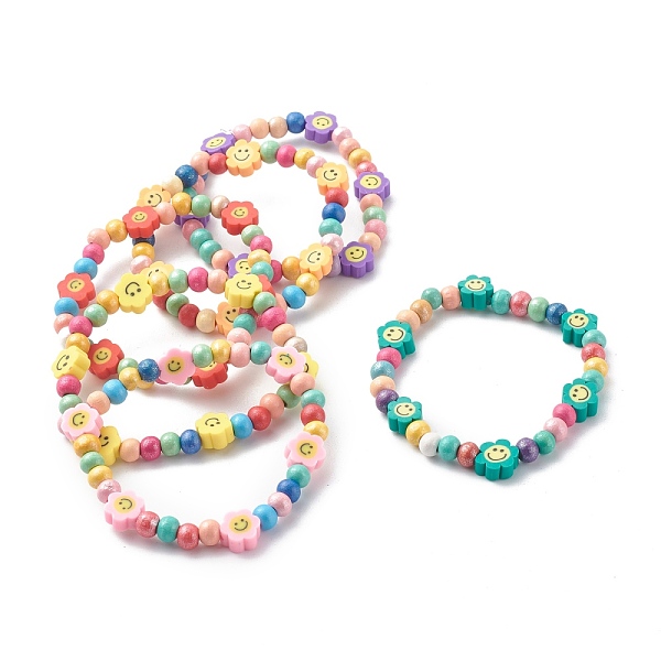 PandaHall Round Natural Wood Beads Stretch Bracelets, Handmade Polymer Clay Beads, Flower with Smiling Face, Mixed Color, Inner Diameter: 2..., Multicolor
PandaHall Round Natural Wood Beads Stretch Bracelets, Handmade Polymer Clay Beads, Flower with Smiling Face, Mixed Color, Inner Diameter: 2..., Multicolor