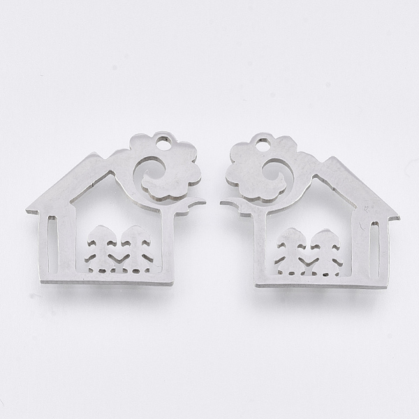 PandaHall 201 Stainless Steel Pendants, Laser Cut Pendants, House, Stainless Steel Color, 17.5x18.5x1mm, Hole: 1.5mm 201 Stainless Steel...
PandaHall 201 Stainless Steel Pendants, Laser Cut Pendants, House, Stainless Steel Color, 17.5x18.5x1mm, Hole: 1.5mm 201 Stainless Steel...