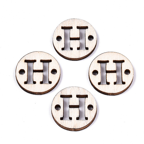 PandaHall Unfinished Natural Poplar Wood Links Connectors, Laser Cut, Flat Round with Word, Letter.H, 19.5x2.5mm, Hole: 2mm Wood Letter H
PandaHall Unfinished Natural Poplar Wood Links Connectors, Laser Cut, Flat Round with Word, Letter.H, 19.5x2.5mm, Hole: 2mm Wood Letter H