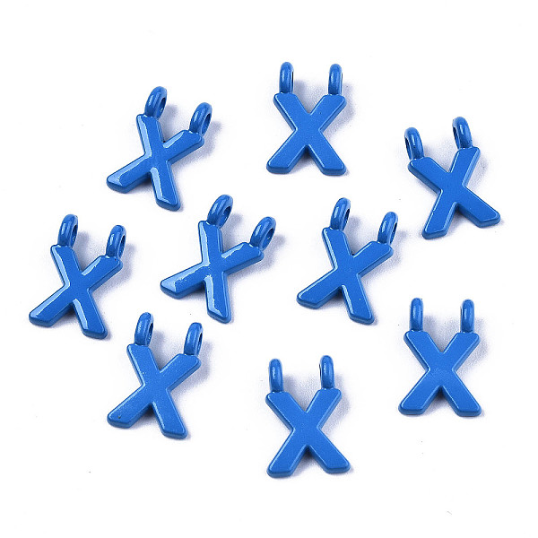 PandaHall Spray Painted Alloy 2-Loop Link Pendants, Cadmium Free & Lead Free, Letter, Letter.X, 13.5x9x1.5mm, Hole: 2mm Alloy Letter X
PandaHall Spray Painted Alloy 2-Loop Link Pendants, Cadmium Free & Lead Free, Letter, Letter.X, 13.5x9x1.5mm, Hole: 2mm Alloy Letter X