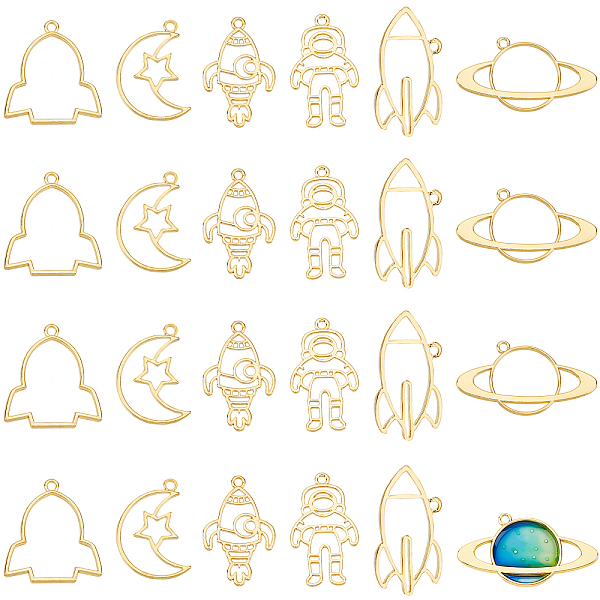 PandaHall OLYCRAFT 24pcs Space Theme Open Bezel Pendants 6 Styles Alloy Frame Pendant Color-Lasting Hollow Resin Frames for Resin Earrings...
PandaHall OLYCRAFT 24pcs Space Theme Open Bezel Pendants 6 Styles Alloy Frame Pendant Color-Lasting Hollow Resin Frames for Resin Earrings...