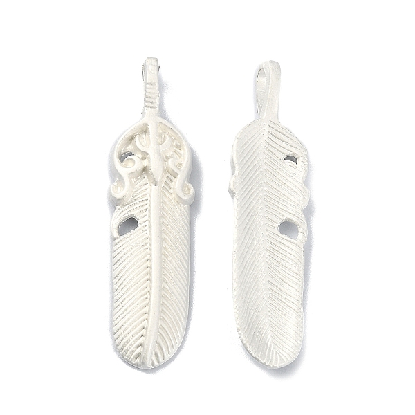 PandaHall Plating Alloy Pendant, Matte Silver, Feather, Matte Silver Color, 41x11x5mm, Hole: 3mm Alloy Feather White
PandaHall Plating Alloy Pendant, Matte Silver, Feather, Matte Silver Color, 41x11x5mm, Hole: 3mm Alloy Feather White
