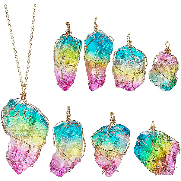 PandaHall BENECREAT 8Pcs Natural Quartz Stone Pendant, Colorful Irregular Rock Stone Pendants Charms with Light Gold Copper Wire Wrapped for...
PandaHall BENECREAT 8Pcs Natural Quartz Stone Pendant, Colorful Irregular Rock Stone Pendants Charms with Light Gold Copper Wire Wrapped for...