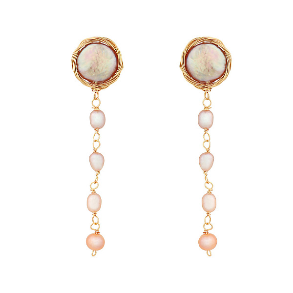PandaHall Baroque Pearl Vintage Style Earrings, Gold Plated Brass Long Earrings Pearl
PandaHall Baroque Pearl Vintage Style Earrings, Gold Plated Brass Long Earrings Pearl