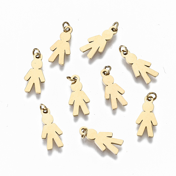 PandaHall 304 Stainless Steel Charms, with Jump Rings, Laser Cut, Boy, Real 14K Gold Plated, 12x6x1mm, Jump Ring: 3x0.4mm, 2.2mm inner...
PandaHall 304 Stainless Steel Charms, with Jump Rings, Laser Cut, Boy, Real 14K Gold Plated, 12x6x1mm, Jump Ring: 3x0.4mm, 2.2mm inner...