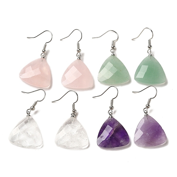 PandaHall Natural Mixed Gemstone Faceted Triangle Dangle Earrings, Platinum Brass Earrings, 40x20.5mm Mixed Stone Triangle
PandaHall Natural Mixed Gemstone Faceted Triangle Dangle Earrings, Platinum Brass Earrings, 40x20.5mm Mixed Stone Triangle