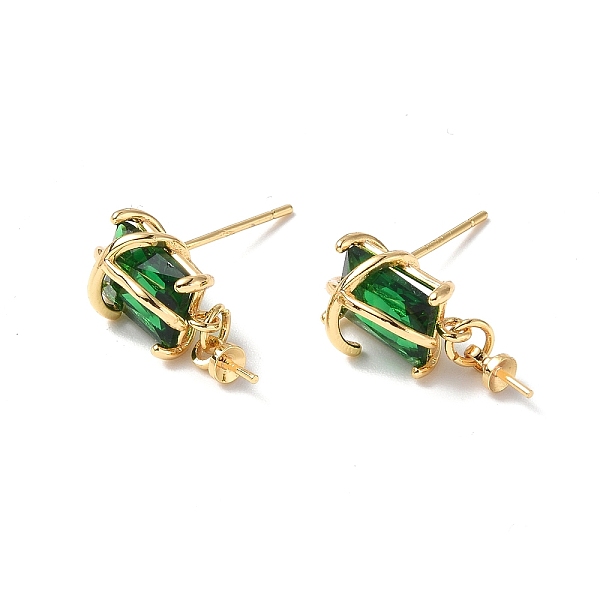 PandaHall Brass Glass Rhinestone Stud Earring Findings, with Cup Peg Bails and 925 Sterling Silver Pins, Real 18K Gold Plated, Rectangle..., Green
PandaHall Brass Glass Rhinestone Stud Earring Findings, with Cup Peg Bails and 925 Sterling Silver Pins, Real 18K Gold Plated, Rectangle..., Green