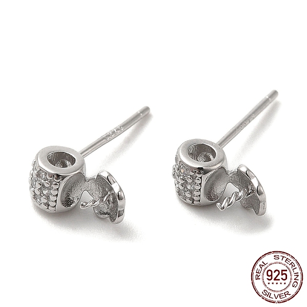 PandaHall Rhodium Plated Barrel 925 Sterling Silver Micro Pave Cubic Zirconia Stud Earring Findings, for Half Drilled Beads, with S925 Stamp..., Clear
PandaHall Rhodium Plated Barrel 925 Sterling Silver Micro Pave Cubic Zirconia Stud Earring Findings, for Half Drilled Beads, with S925 Stamp..., Clear