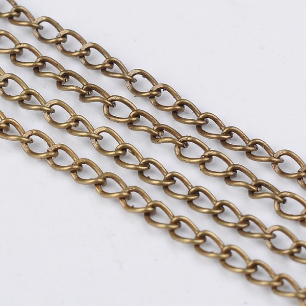 PandaHall Iron Twisted Chains, Unwelded, Antique Bronze Color, with Spool, Size: Chains: about 3.7mm long, 2.5mm wide, 0.7mm thick, about...
PandaHall Iron Twisted Chains, Unwelded, Antique Bronze Color, with Spool, Size: Chains: about 3.7mm long, 2.5mm wide, 0.7mm thick, about...