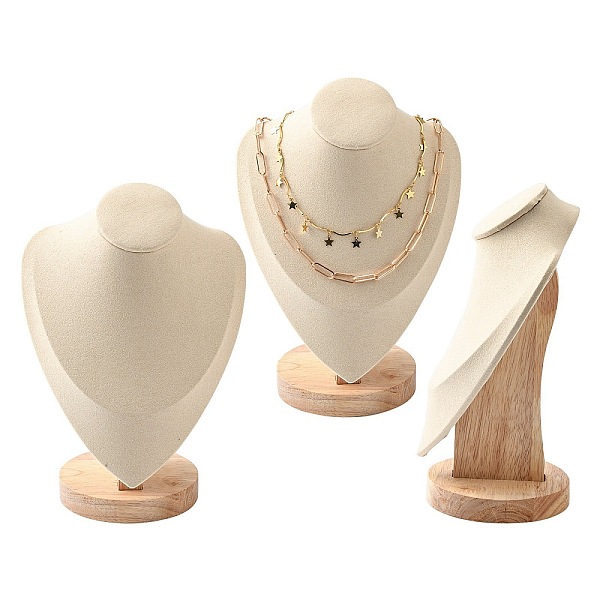 PandaHall Microfiber Wooden Necklace Displays, PapayaWhip, 16.5x11x22.5~23cm Wood Orange
PandaHall Microfiber Wooden Necklace Displays, PapayaWhip, 16.5x11x22.5~23cm Wood Orange