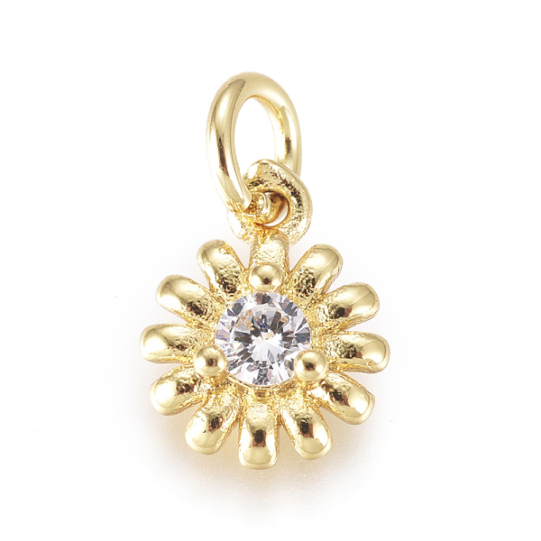 PandaHall Brass Micro Pave Cubic Zirconia Charms, with Jump Rings, Flower, Clear, Golden, 10x7.5x2.8mm, Jump Rings: 2.5mm Brass+Cubic...
PandaHall Brass Micro Pave Cubic Zirconia Charms, with Jump Rings, Flower, Clear, Golden, 10x7.5x2.8mm, Jump Rings: 2.5mm Brass+Cubic...