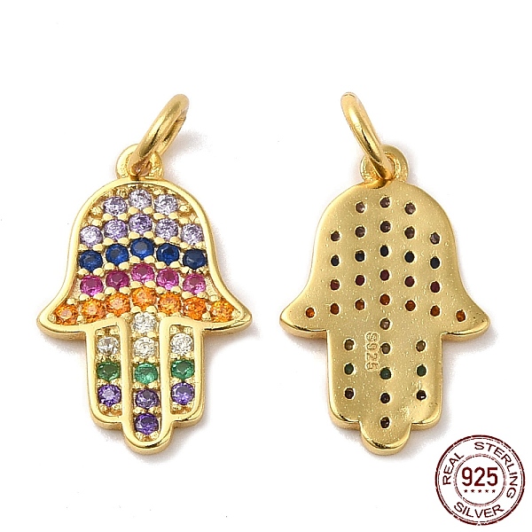PandaHall 925 Sterling Silver Micro Pave Cubic Zirconia Pendants, Hamsa Hand/Hand of Miriam Charm, with Jump Ring & 925 Stamp, Real 18K Gold...
PandaHall 925 Sterling Silver Micro Pave Cubic Zirconia Pendants, Hamsa Hand/Hand of Miriam Charm, with Jump Ring & 925 Stamp, Real 18K Gold...