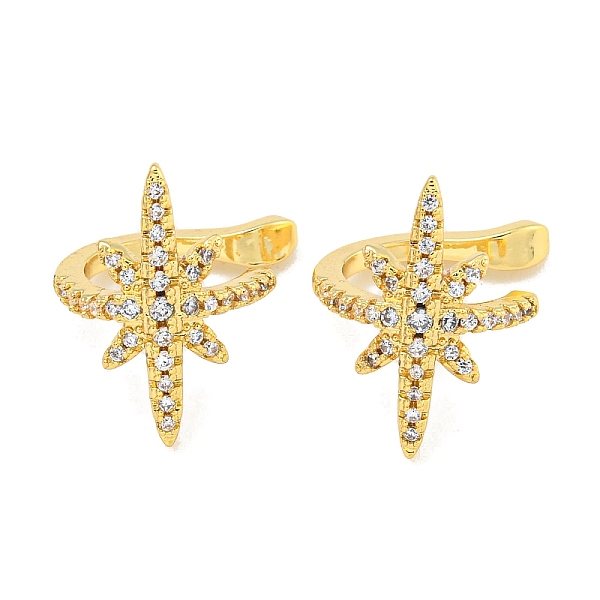 PandaHall Brass Micro Pave Cubic Zirconia Cuff Earrings, for Women, Star, Real 18K Gold Plated, 12.5x17mm Brass Star Clear
PandaHall Brass Micro Pave Cubic Zirconia Cuff Earrings, for Women, Star, Real 18K Gold Plated, 12.5x17mm Brass Star Clear