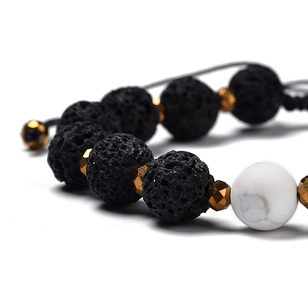 PandaHall Adjustable Nylon Cord Braided Bead Bracelets, with Glass Beads, Round Natural Lava Rock(Dyed) Beads and Synthetic Howlite Beads..., Black
PandaHall Adjustable Nylon Cord Braided Bead Bracelets, with Glass Beads, Round Natural Lava Rock(Dyed) Beads and Synthetic Howlite Beads..., Black