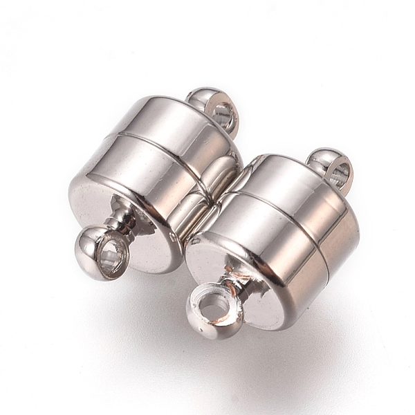 PandaHall Brass Magnetic Clasps with Loops, Long-Lasting Plated, Column, Platinum, 11x6.5mm, Hole: 1.2mm Brass Column
PandaHall Brass Magnetic Clasps with Loops, Long-Lasting Plated, Column, Platinum, 11x6.5mm, Hole: 1.2mm Brass Column