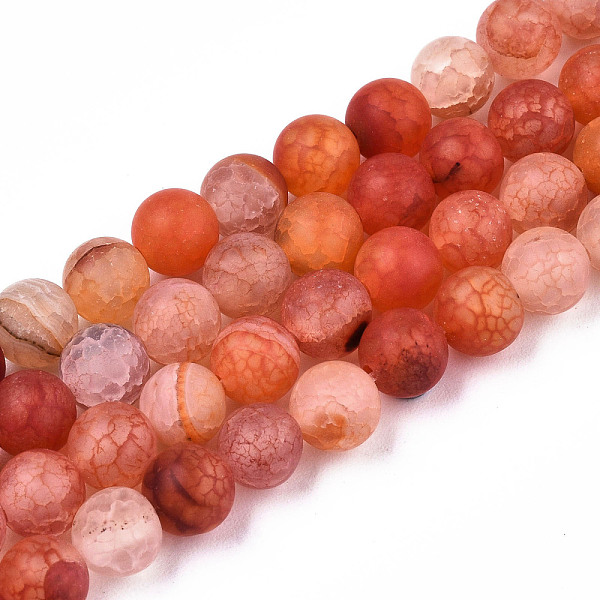 PandaHall Natural Crackle Agate Beads Strands, Frosted, Dyed & Heated, Round, Tomato, 6mm, Hole: 0.8mm, about 63pcs/strand, 14.96 inch(38cm)..., Red
PandaHall Natural Crackle Agate Beads Strands, Frosted, Dyed & Heated, Round, Tomato, 6mm, Hole: 0.8mm, about 63pcs/strand, 14.96 inch(38cm)..., Red