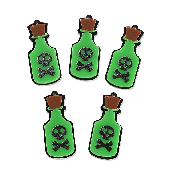 PandaHall Acrylic Pendants, Halloween, Bottle with Skull, Lime Green, 43x19x4mm, Hole: 1.6mm Acrylic Bottle
PandaHall Acrylic Pendants, Halloween, Bottle with Skull, Lime Green, 43x19x4mm, Hole: 1.6mm Acrylic Bottle