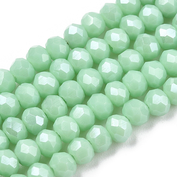 PandaHall Electroplate Glass Beads Strands, Pearl Luster Plated, Faceted, Rondelle, Light Green, 3.5x3mm, Hole: 0.4mm, about...
PandaHall Electroplate Glass Beads Strands, Pearl Luster Plated, Faceted, Rondelle, Light Green, 3.5x3mm, Hole: 0.4mm, about...