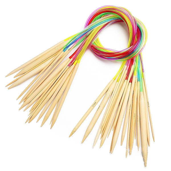 PandaHall Bamboo Circular Knitting Needles Sets, with Colorful Plastic Tube, Mixed Color, 80cm, 18pcs/set Bamboo Multicolor
PandaHall Bamboo Circular Knitting Needles Sets, with Colorful Plastic Tube, Mixed Color, 80cm, 18pcs/set Bamboo Multicolor