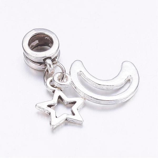 PandaHall Tibetan Style Alloy European Dangle Charms, Star & Moon, Antique Silver, 29mm, Hole: 4.5mm Alloy Mixed Shapes
PandaHall Tibetan Style Alloy European Dangle Charms, Star & Moon, Antique Silver, 29mm, Hole: 4.5mm Alloy Mixed Shapes