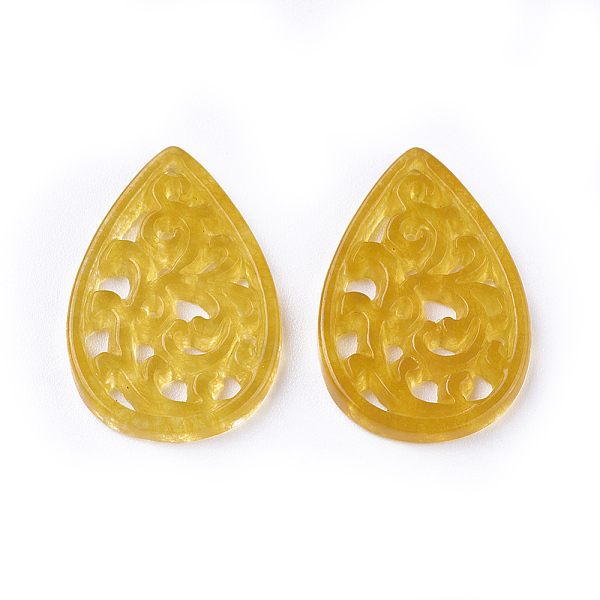 PandaHall Carved Natural White Jade Pendants, Dyed, Teardrop, Goldenrod, 25x17x1~3mm, Hole: 1mm White Jade Teardrop Gold
PandaHall Carved Natural White Jade Pendants, Dyed, Teardrop, Goldenrod, 25x17x1~3mm, Hole: 1mm White Jade Teardrop Gold