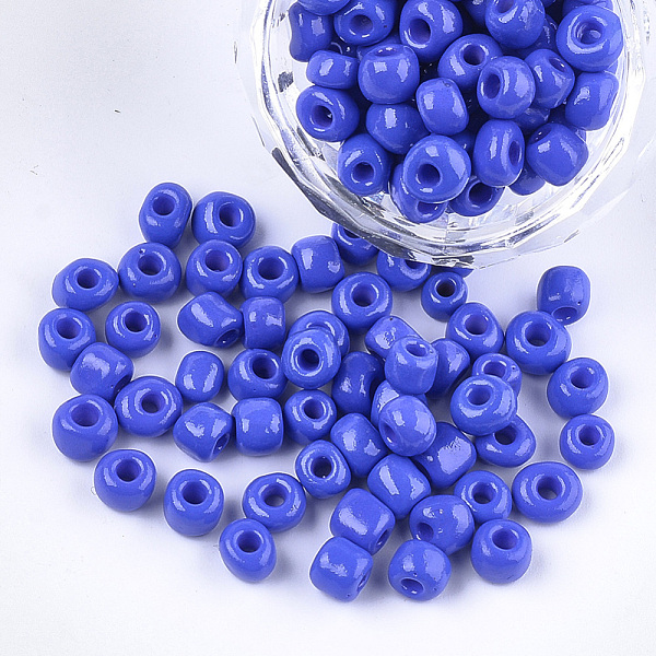 PandaHall Baking Paint Glass Seed Beads, Round, Royal Blue, 5~6x3~5mm, Hole: 1.2~2mm, about 2500pcs/bag Glass Blue
PandaHall Baking Paint Glass Seed Beads, Round, Royal Blue, 5~6x3~5mm, Hole: 1.2~2mm, about 2500pcs/bag Glass Blue