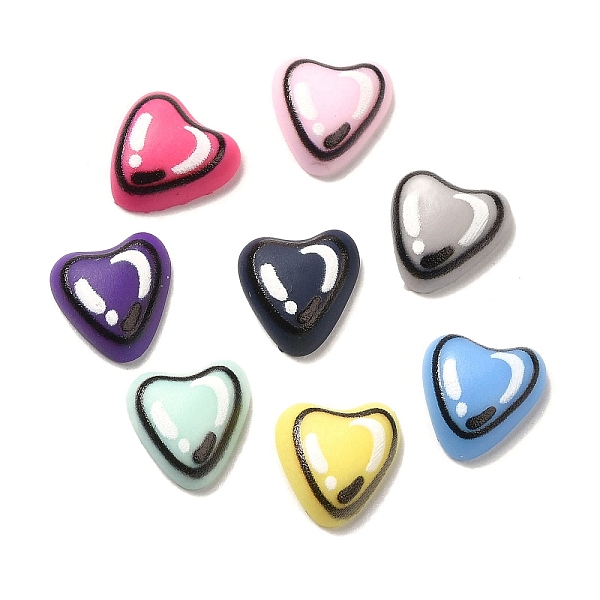PandaHall Opaque Resin Cabochons, Heart, Mixed Color, 8x8x3mm Resin Heart Multicolor
PandaHall Opaque Resin Cabochons, Heart, Mixed Color, 8x8x3mm Resin Heart Multicolor