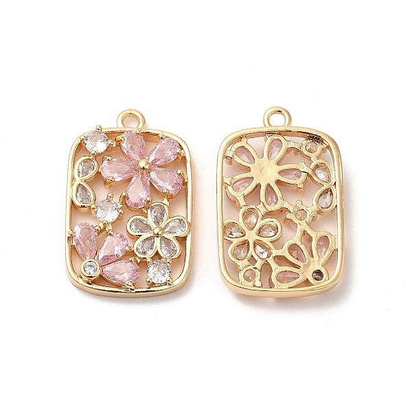 PandaHall Real 18K Gold Plated Brass Pendant, with Glass, Rectangle with Flower Charms, Pink, 25.5x16x4.5mm, Hole: 1.6mm Brass+Glass...
PandaHall Real 18K Gold Plated Brass Pendant, with Glass, Rectangle with Flower Charms, Pink, 25.5x16x4.5mm, Hole: 1.6mm Brass+Glass...
