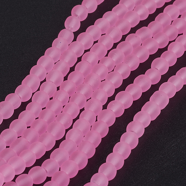 PandaHall Transparent Glass Bead Strands, Frosted, Round, Pearl Pink, 4mm, Hole: 1.1~1.6mm, about 200pcs/strand, 31.4 inch Glass Round Pink
PandaHall Transparent Glass Bead Strands, Frosted, Round, Pearl Pink, 4mm, Hole: 1.1~1.6mm, about 200pcs/strand, 31.4 inch Glass Round Pink