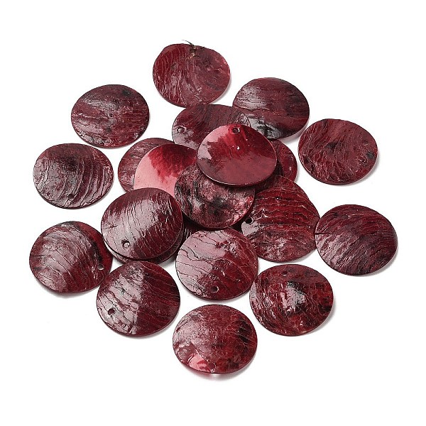 PandaHall Spray Painted Natural Akoya Shell Pendants, Mother of Shell, Flat Round Charms, Dark Red, 20.5x1~3mm, Hole: 1.5mm Shell Flat Round
PandaHall Spray Painted Natural Akoya Shell Pendants, Mother of Shell, Flat Round Charms, Dark Red, 20.5x1~3mm, Hole: 1.5mm Shell Flat Round