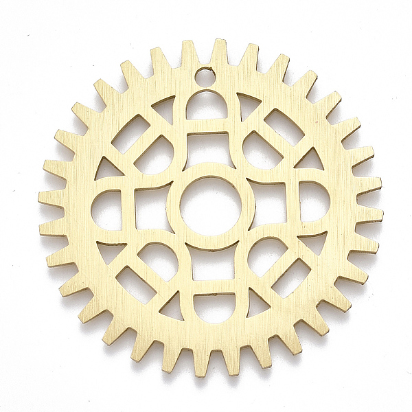 PandaHall Aluminium Big Pendants, Laser Cut Steampunk Charms, Gear, Golden, 50x1mm, Hole: 3mm Aluminum Gear
PandaHall Aluminium Big Pendants, Laser Cut Steampunk Charms, Gear, Golden, 50x1mm, Hole: 3mm Aluminum Gear