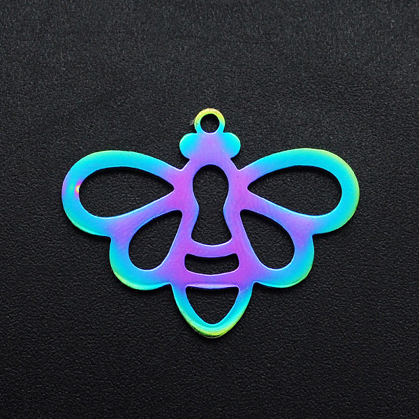 PandaHall Ion Plating(IP) 201 Stainless Steel Pendants, Laser Cut, Bees, Rainbow Color, 19x24.5x1mm, Hole: 1.2mm 201 Stainless Steel Bees
PandaHall Ion Plating(IP) 201 Stainless Steel Pendants, Laser Cut, Bees, Rainbow Color, 19x24.5x1mm, Hole: 1.2mm 201 Stainless Steel Bees