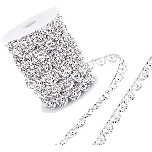 PandaHall ABS Plastic Beaded Trimming, Edge Lace Ribbon, with Plastic Empty Spools, Silver, 16x2mm, about 16.40 Yards(15m)/Roll ABS Plastic...
PandaHall ABS Plastic Beaded Trimming, Edge Lace Ribbon, with Plastic Empty Spools, Silver, 16x2mm, about 16.40 Yards(15m)/Roll ABS Plastic...