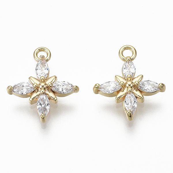 PandaHall Brass Micro Pave Clear Cubic Zirconia Charms, Nickel Free, Flower, Real 18K Gold Plated, 13x11x3mm, Hole: 1.4mm Brass+Cubic...
PandaHall Brass Micro Pave Clear Cubic Zirconia Charms, Nickel Free, Flower, Real 18K Gold Plated, 13x11x3mm, Hole: 1.4mm Brass+Cubic...