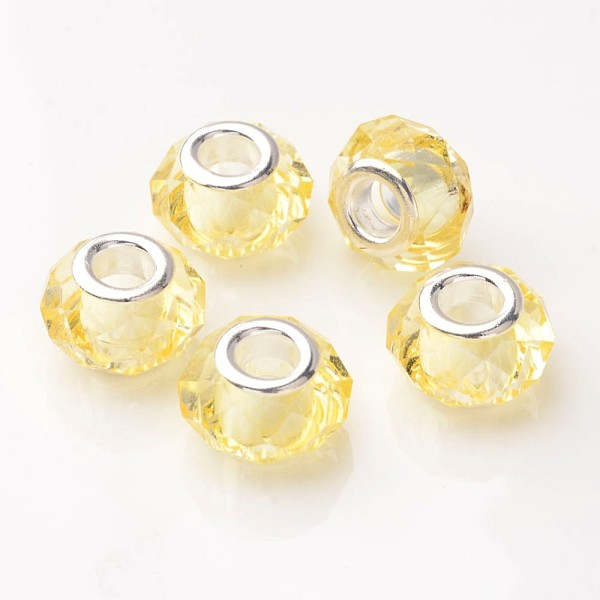 PandaHall Handmade Glass European Beads for Biagi Bracelet Making, Platinum Color Brass Core, Yellow Green, 14x10mm, Hole: 5mm Glass+Brass...
PandaHall Handmade Glass European Beads for Biagi Bracelet Making, Platinum Color Brass Core, Yellow Green, 14x10mm, Hole: 5mm Glass+Brass...