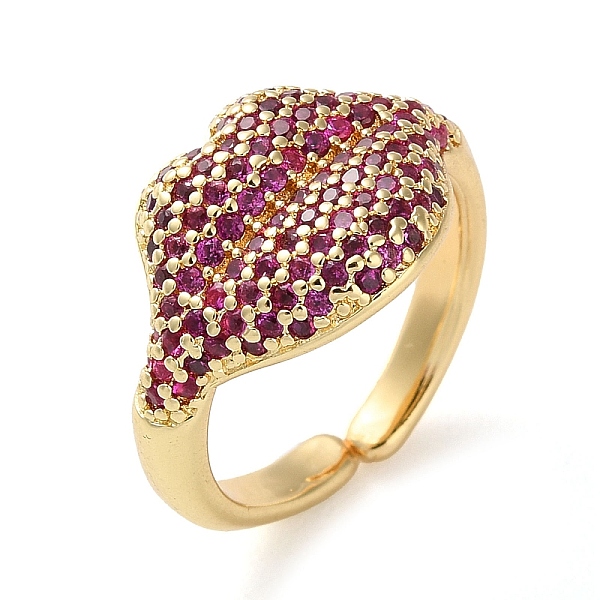 PandaHall Rack Plating Brass Micro Pave Cubic Zirconia Open Cuff Rings, Real 18K Gold Plated, Lip, Violet, Adjustable Brass+Cubic Zirconia..., Purple
PandaHall Rack Plating Brass Micro Pave Cubic Zirconia Open Cuff Rings, Real 18K Gold Plated, Lip, Violet, Adjustable Brass+Cubic Zirconia..., Purple