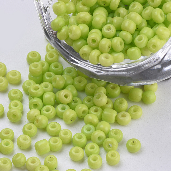 PandaHall Baking Paint Glass Seed Beads, Round, Green Yellow, 3x1.5~3mm, Hole: 1mm, about 10000pcs/bag, about 450g/bag Glass Green
PandaHall Baking Paint Glass Seed Beads, Round, Green Yellow, 3x1.5~3mm, Hole: 1mm, about 10000pcs/bag, about 450g/bag Glass Green
