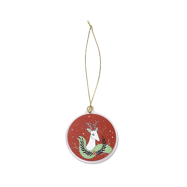 PandaHall Christmas Theme Acrylic Pendant Decoration, Nylon Cord Hanging Decoration, Flat Round, Deer, 190~205mm Acrylic Deer
PandaHall Christmas Theme Acrylic Pendant Decoration, Nylon Cord Hanging Decoration, Flat Round, Deer, 190~205mm Acrylic Deer
