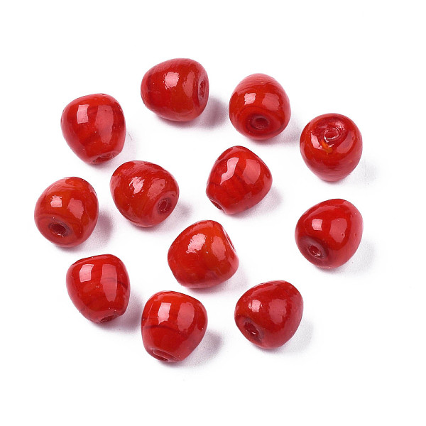 PandaHall Handmade Lampwork Beads, Apple, Red, 10x9.5~10mm, Hole: 1.5~1.8mm Lampwork Fruit Red
PandaHall Handmade Lampwork Beads, Apple, Red, 10x9.5~10mm, Hole: 1.5~1.8mm Lampwork Fruit Red
