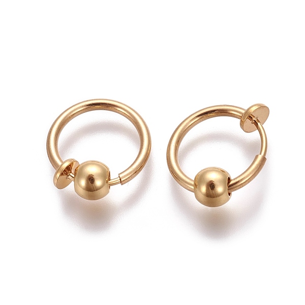 PandaHall Electroplate Brass Retractable Clip-on Earrings, Non Piercing Spring Hoop Earrings, Cartilage Earring, with Removable Beads, Gold...
PandaHall Electroplate Brass Retractable Clip-on Earrings, Non Piercing Spring Hoop Earrings, Cartilage Earring, with Removable Beads, Gold...