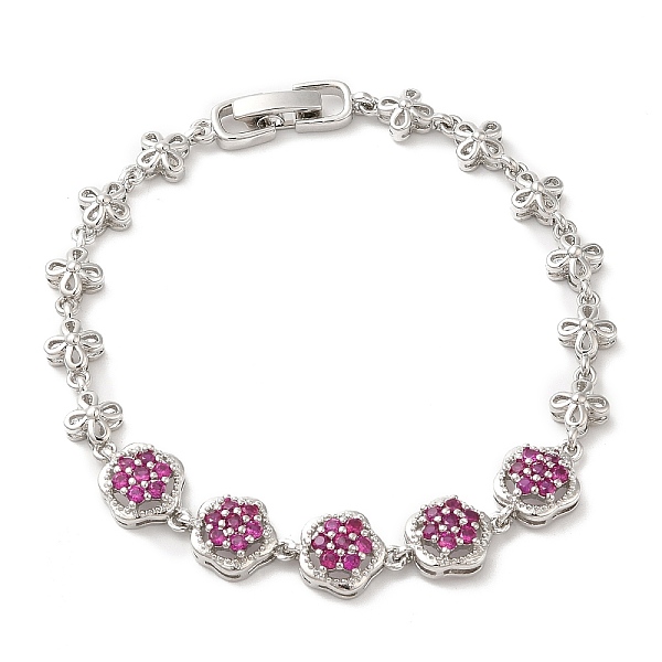 PandaHall Medium Violet Red Cubic Zirconia Flower Link Bracelet, Brass Bracelet, Lead Free & Cadmium Free, Platinum, 7-1/2 inch(19cm) Cubic...
PandaHall Medium Violet Red Cubic Zirconia Flower Link Bracelet, Brass Bracelet, Lead Free & Cadmium Free, Platinum, 7-1/2 inch(19cm) Cubic...